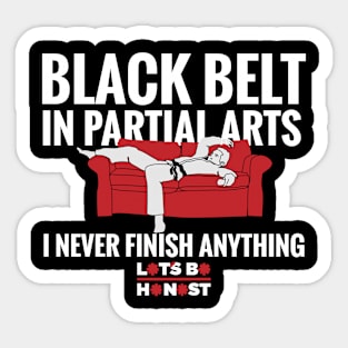 Black Belt In Partial Arts Sticker